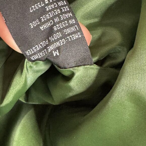 Pritti Suede Jacket Womens Medium Green Genuine Leather Full Zip Classic Lined - Picture 6 of 9